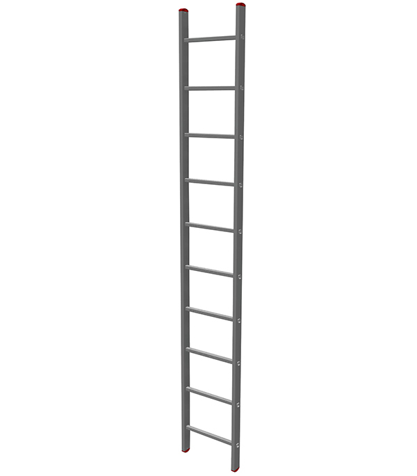 картинка Лестница односекционная приставная алюминиевая Новая Высота 10 ступеней от магазина Одежда+